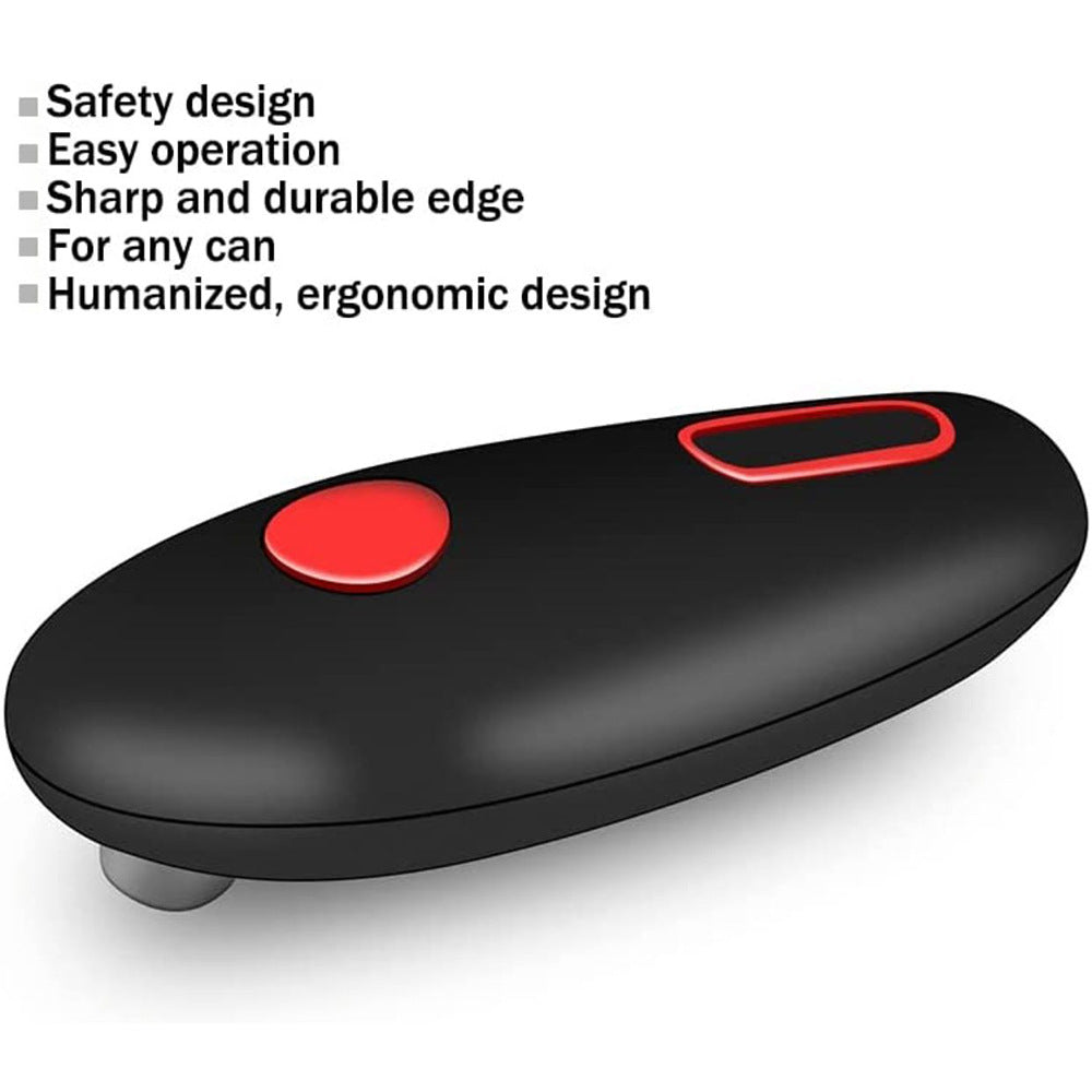 Electric can opener with easy one-touch red button