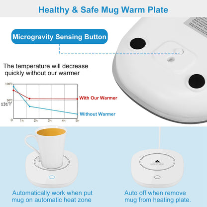Weight sensor that turns the mug warmer on and off automatically